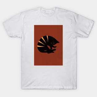 Black Sphynx Cat, Terracotta, Modern, Minimalist, Boho Artwork T-Shirt